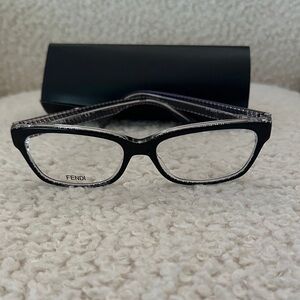 Fendi Women's Rectangular Glasses Frames with Case FF0004
